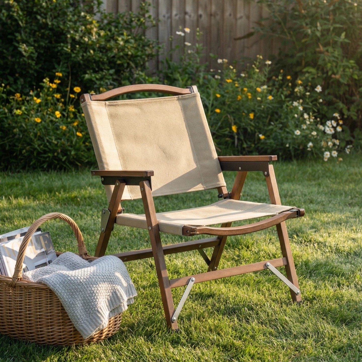 【南山】榉木胡桃色户外折叠可拆自驾游野营钓鱼kermit克米特椅