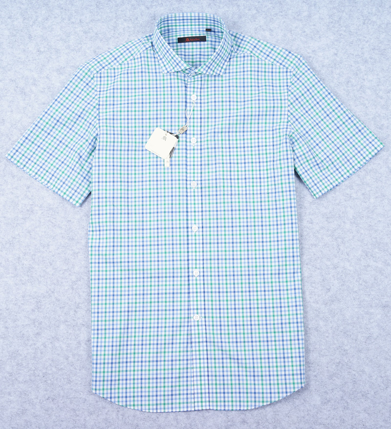 意大利产奥德臣纯棉商务休闲短袖温莎领衬衣衬衫专2980元