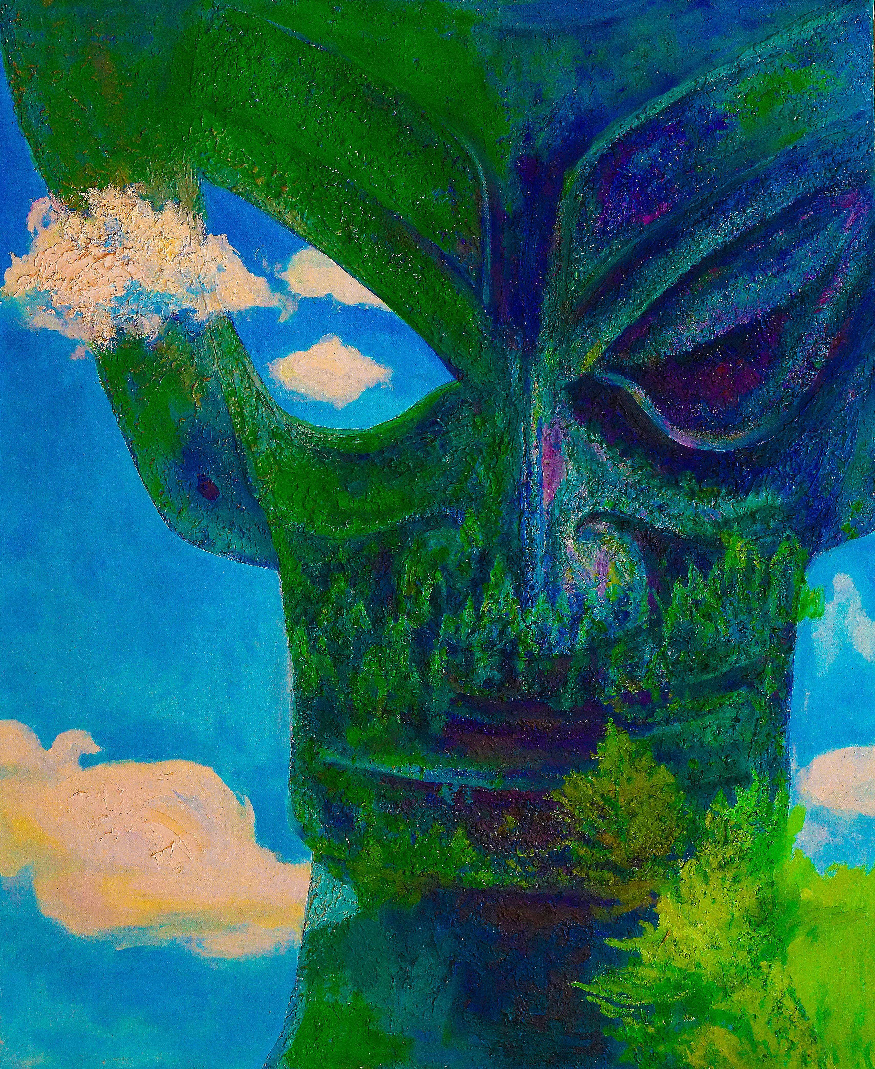 原作《木》谭先智三星堆、金沙题材油画作品