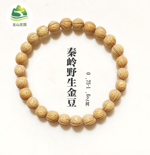 纯天然野生玻璃底桃核小金豆手串手持脖挂