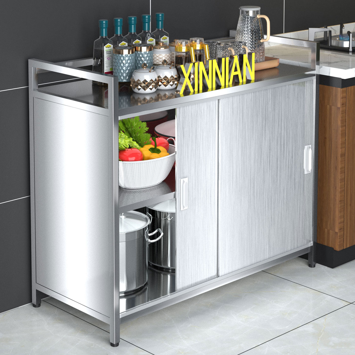 沛卫优品不锈钢厨房置物架