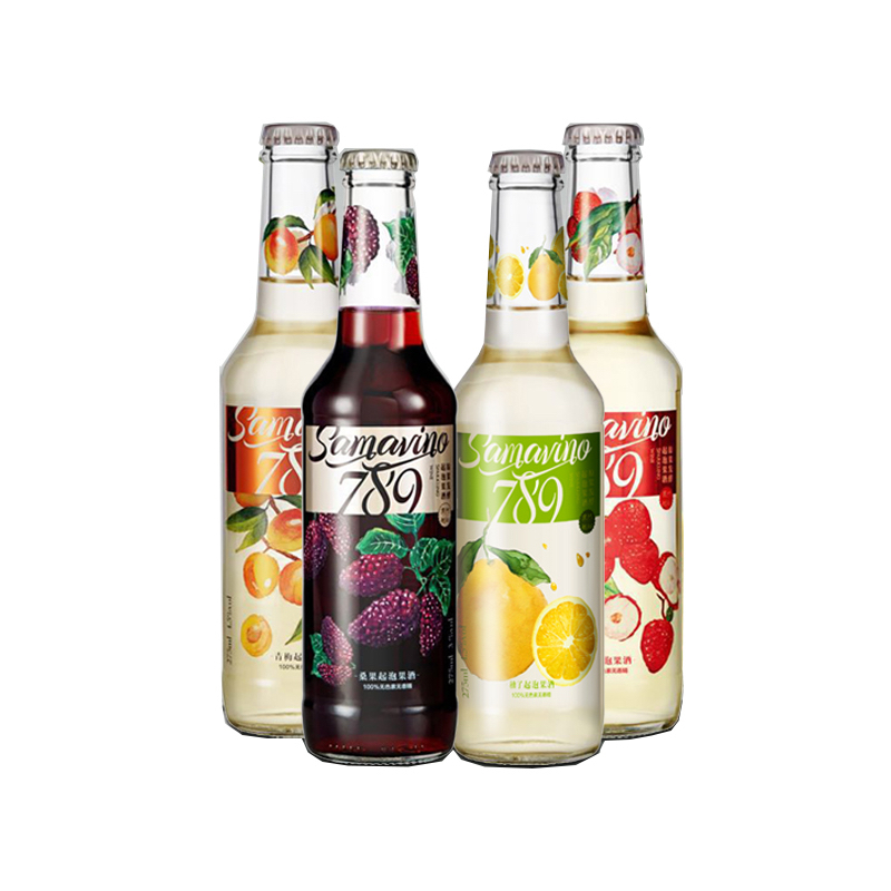 Samavino789果酒 275mL4瓶混合装 桑果 青梅 荔枝 蜜柚各1瓶 包邮
