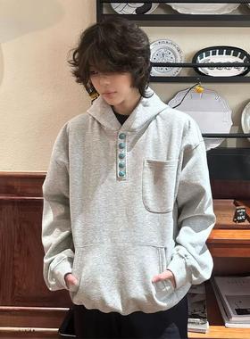 W210 高质量秋季休闲卫衣外套 P47 灰色 黑色 M到3XL