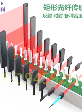 对射反射区域矩形矩阵光栅光幕光纤PTS PT10Q PT10C PT15Q PT15C