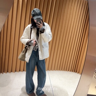 【念念】nycafter90鹅皮领小羽中古巴恩风鹅绒服外套防泼水sn3493