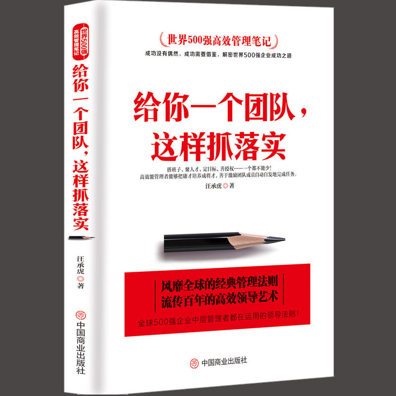 给你一个团队，这样抓落实管理书籍领导力带团队营销管理酒店餐饮物业管理书籍领导力团队管理方面的书籍中国式管理管理类书籍-封面