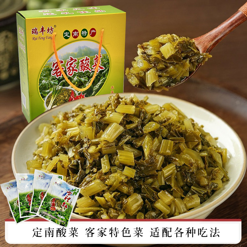 客家美食雪里红酸菜王赣州定南特产檫菜香辣酸爽腌菜咸菜下饭菜