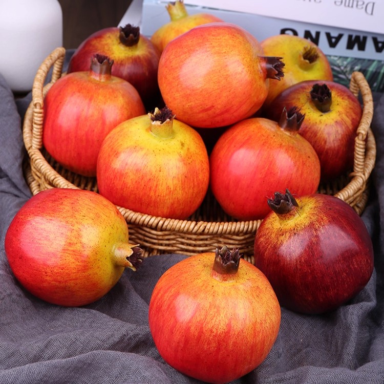 仿真水果假石榴模型泡沫加重果蔬居家装饰摆件中秋食物拍摄影道具