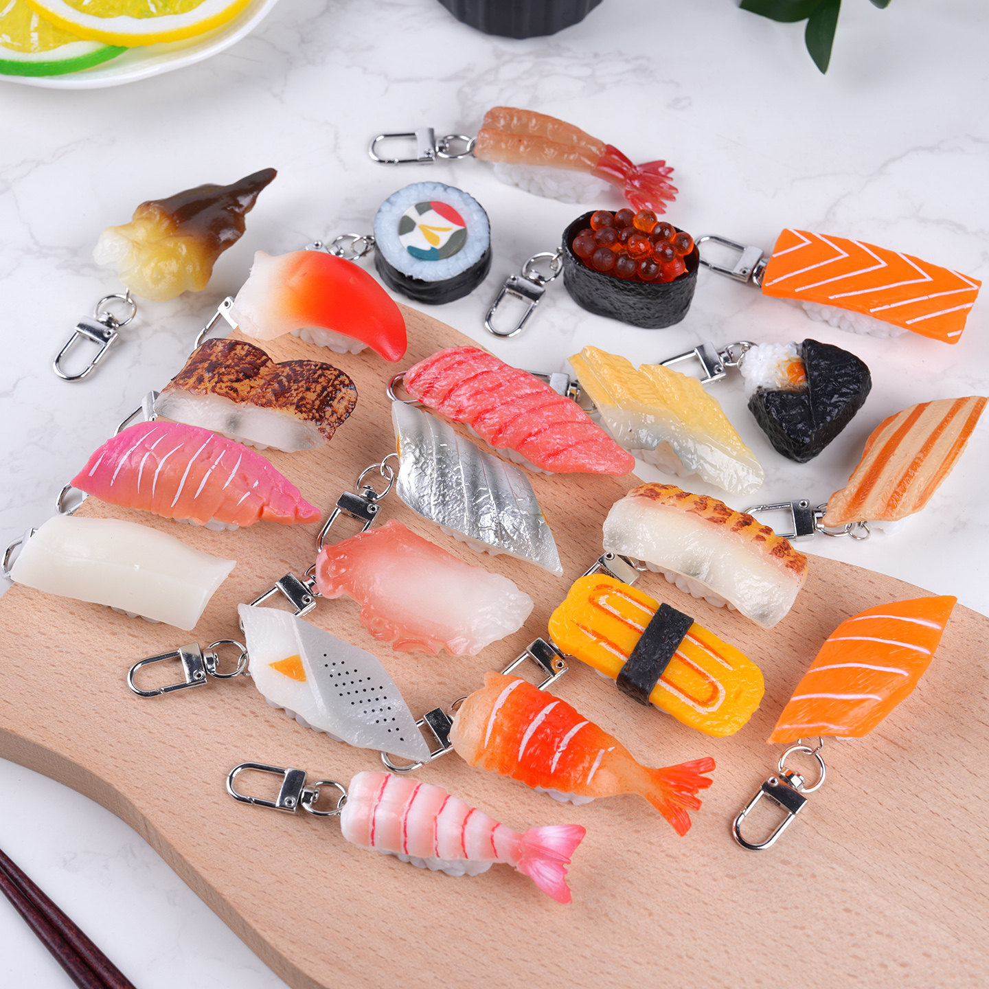 仿真寿司料理钥匙扣个性创意日式小清新食物挂件包包挂饰情侣礼品