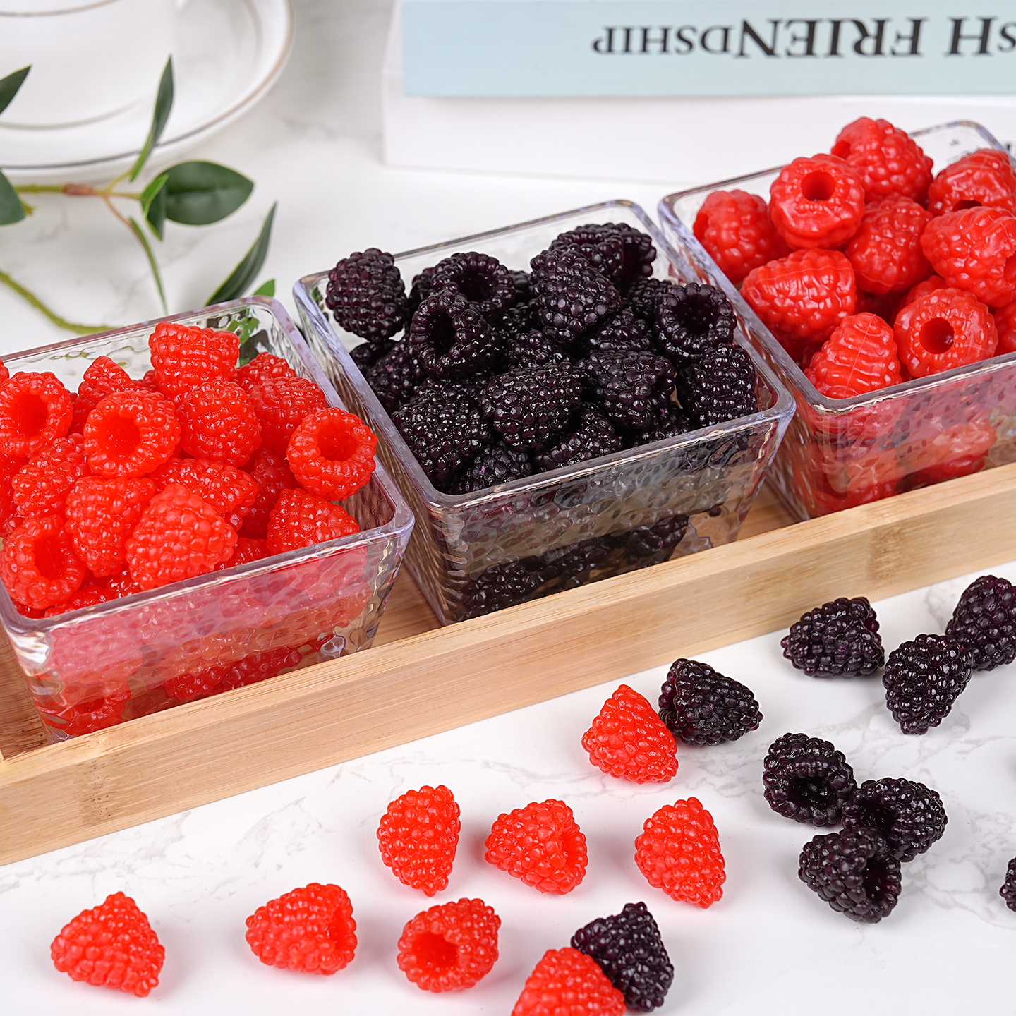 仿真山莓模型覆盆子树莓牛奶泡蛋糕水果配件搭配桑葚食物拍摄道具