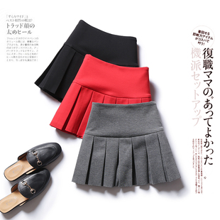 百褶裙冬女裙子小个子半身裙145秋冬加绒加厚百搭150cm显高超短裙