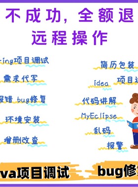 Java代码调试bug问题解决修改项目运行指导程序讲解软件后端开发