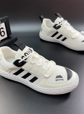 男士网面鞋透气舒适2025夏季新款平跟系带百搭运动休闲鞋潮流板鞋