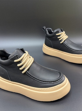 冬季男士高帮鞋2025新款复古保暖时尚运动休闲鞋韩版百搭潮流板鞋