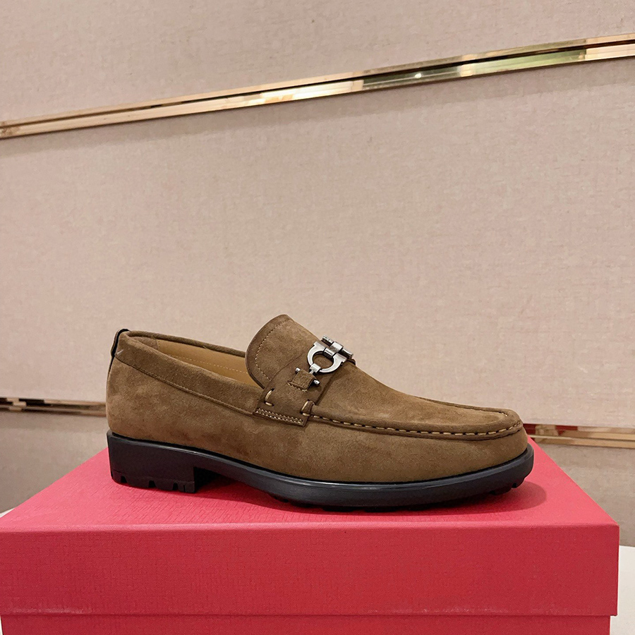 邦家尼休闲牛津鞋一脚蹬反绒皮