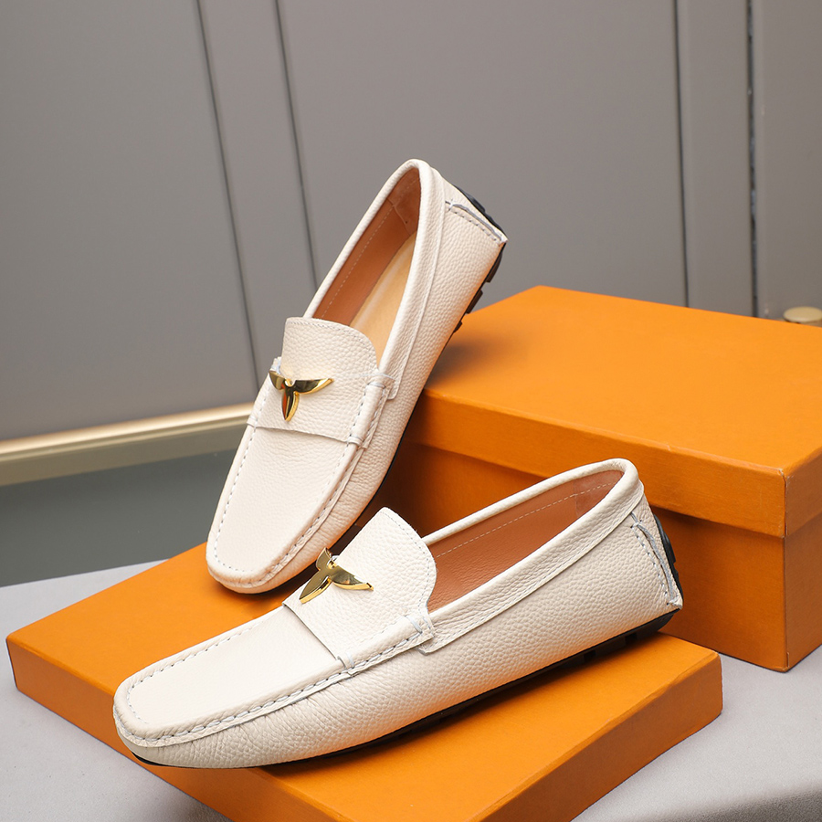 乐福鞋男鞋潮牌牛皮一脚蹬驾车鞋