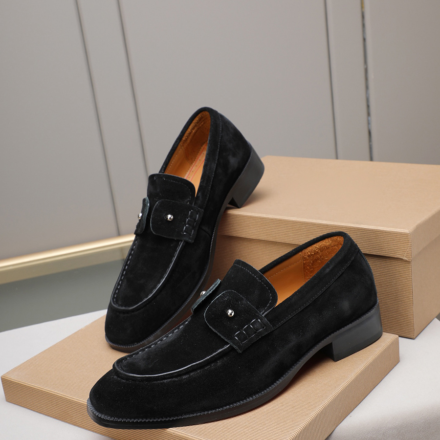 皮鞋男正装欧美一脚蹬懒人鞋