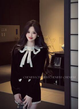 【JIAYI】 miu系千金甜美风蕾丝飘带拼接两件套套装6155