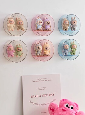 RMAX盲盒展示架收纳手办展示柜泡泡玛特娃娃展示盒壁挂墙上置物架