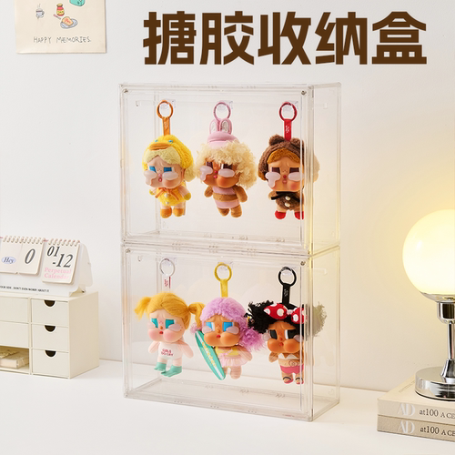 RMAX挂件展示柜泡泡玛特搪胶吊卡亚克力透明防尘收纳盒哭娃摆柜架