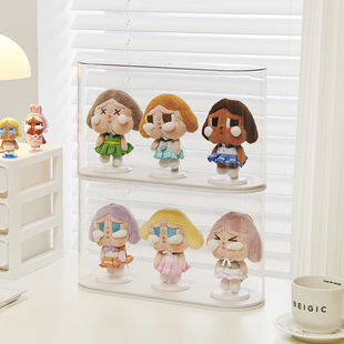 RMAX盲盒玩偶手办收纳盒labubu透明亚克力泡泡玛特拉布布展示盒子