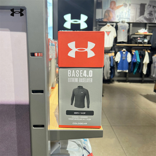 T恤1343242 4拉链户外登山保暖运动长袖 安德玛秋冬Base 4.0男子1