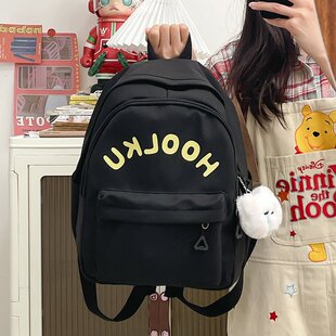书包女ins高中小清新双肩包 大学初中生简约百搭轻便休闲背包