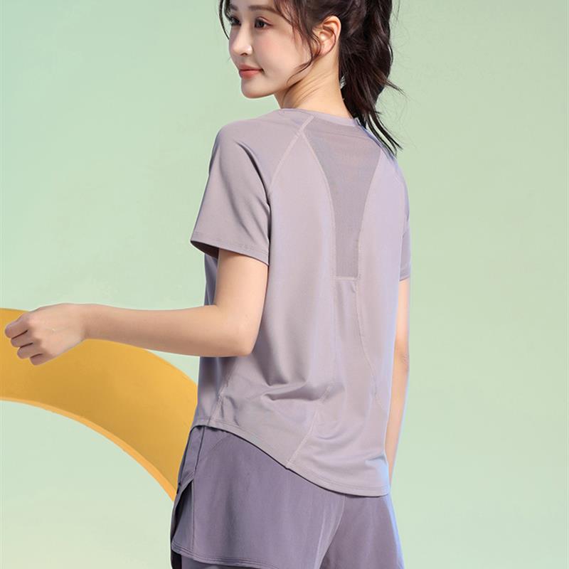 英国速干衣t恤女瑜伽羽毛球服