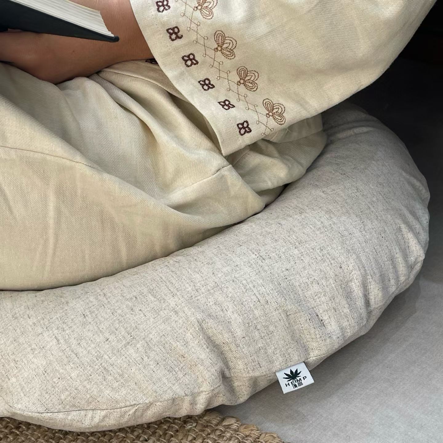 汉麻布坐垫蒲团柔软舒适坐垫