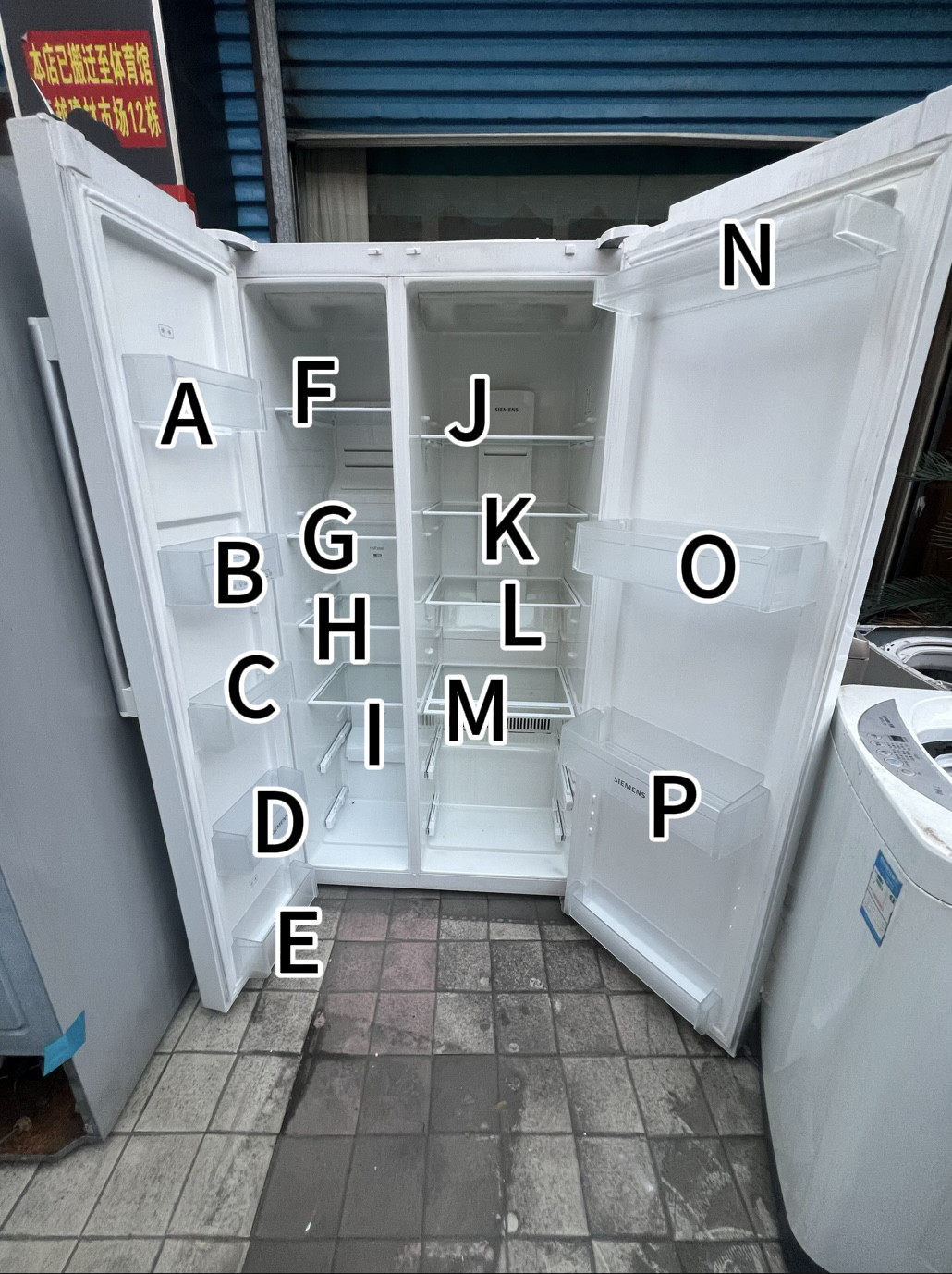 西门子BCD-610W(KA62NV02TI)冰箱冷藏冻玻璃隔板抽屉保鲜储物盒