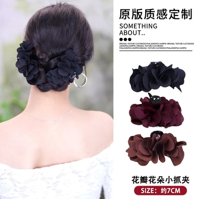 花瓣花朵小抓夹女新款发夹7cm前额刘海夹公主头发卡侧边夹子头饰