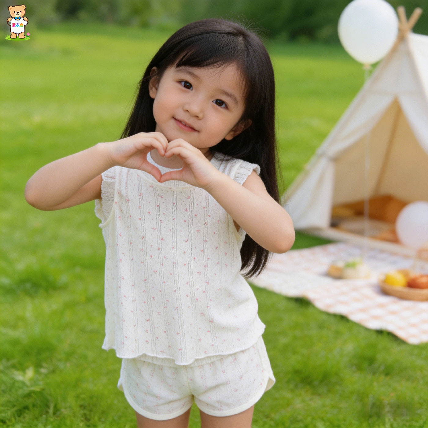 2026夏季新款女宝休闲碎花套装