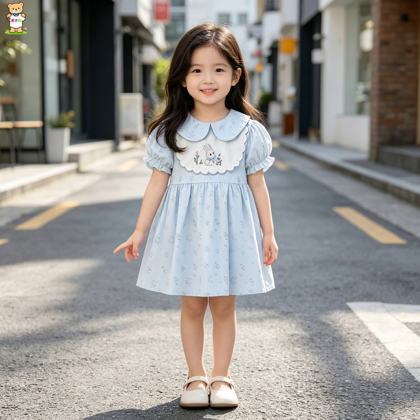 可爱小兔子女宝宝夏季公主裙