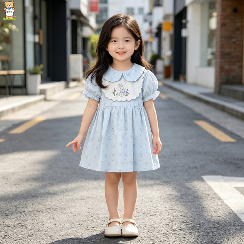 可爱小兔子女宝宝夏季公主裙