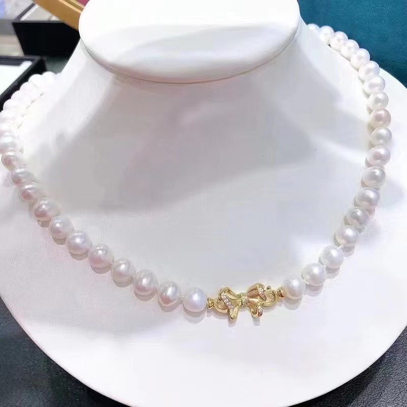 diy配件甜美小众珍珠项链扣头蝴蝶结手链搭扣串珠扣收尾扣单排扣