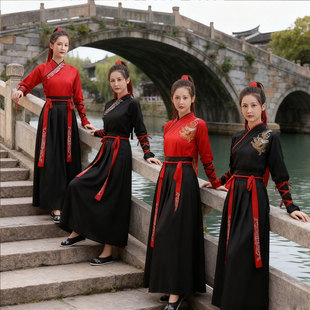 江湖夜雨十年灯元旦舞蹈演出服装男女学生武侠客国风古装天地龙鳞