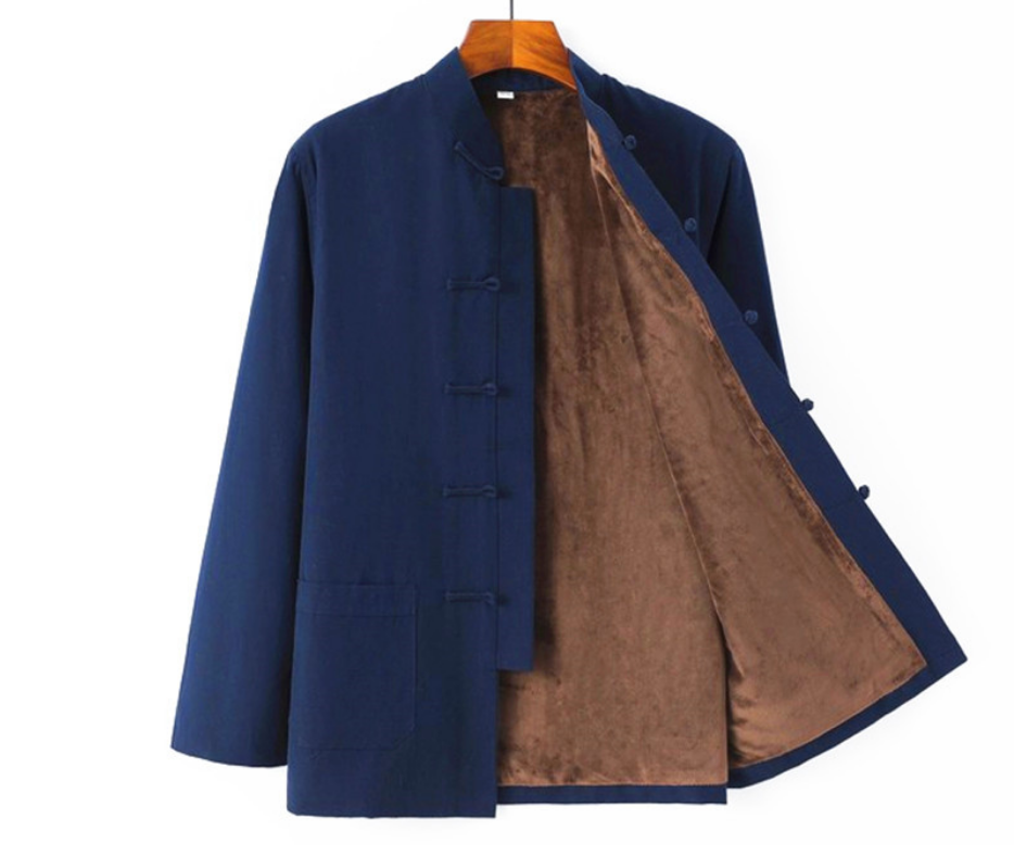 秋冬男士纯棉老粗布保暖加绒中国风立领唐装休闲宽松外套长袖爸爸,男装,唐装,淘宝优惠券,粉丝福利购,淘宝优惠卷