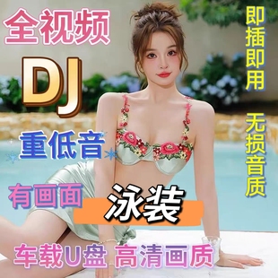 新款抖音流行dj私泳装歌曲全视频MV车载网红重低音无损音乐U盘usb