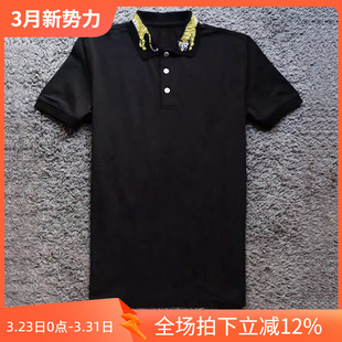 P15 休闲1835 1折夏季 薄透气丝光棉刺绣翻领男短袖