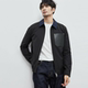 4折2025秋冬新品 235528 夹克 进口皮质装 饰黑色顺滑亲肤翻领男士