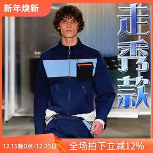 方领翻领衬衣2561 带蓝色口袋拼接撞色男衬衫 P60 帅气工装 3折秋季