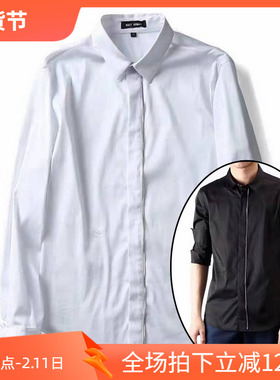 2折镇店之宝秋季进口面料舒适简约百搭男士衬衫衬衣82509 p40