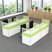 并排双人位办公桌椅组合屏风卡座现代简约办公室2两人屏风工位