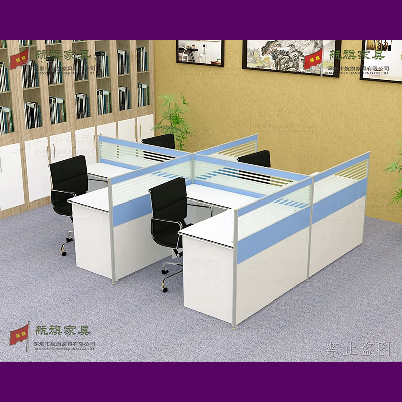 L型4人位办公桌深圳广州送货安装
