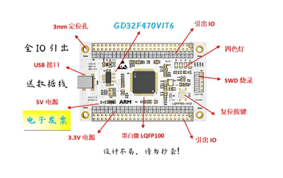 GD32F470VIT6核心板GD32F470VIT6最小系统板GD32F470VIT6开发板