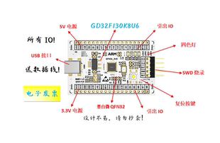 GD32F130K8U6开发板GD32F130K8U6核心板GD32F130开发板
