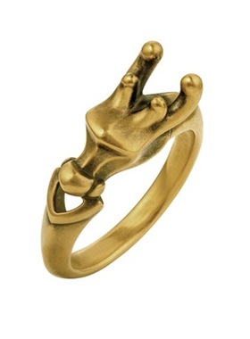 独白北纬三十度龙年生肖铜镀古金戒指男款百搭开口可调节戒指