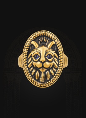 黑金戒指男女款戒指铜镀古金指环约瑟芬之猫男女百搭开口戒指