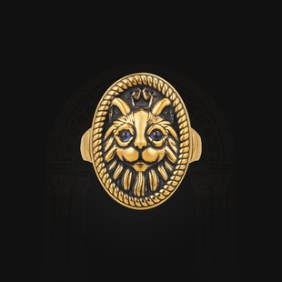 黑金戒指男女款戒指铜镀古金指环约瑟芬之猫男女百搭开口戒指