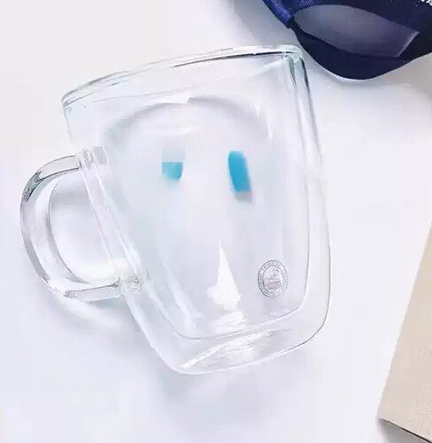 蓝瓶高硼硅商务时尚纯手工双层杯